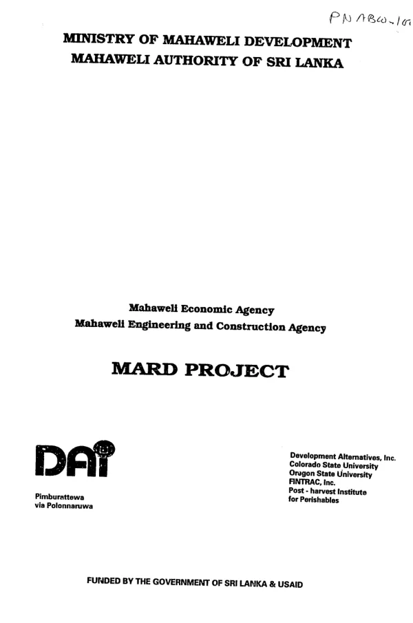 Report on okra buy - back contracts : Yala 1994 -- Mahaweli system B