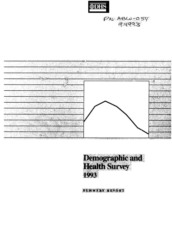 Ghana demographic and health survey 1993 : summary report