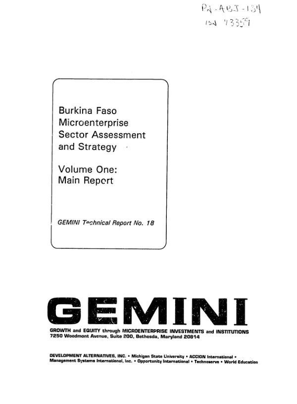 AID grant no. LAG-0820-G-00-4013-00 to Accion International in support of the program entitled, `accessing financial markets : the next phase of microenterprise development"