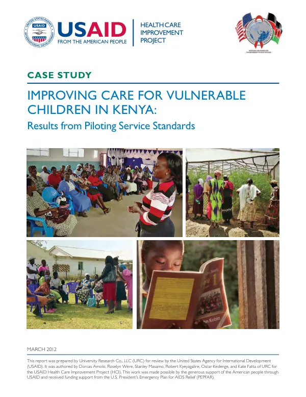 Improving Care for Vulnerable Children in Kenya: Results from Piloting Service Standards