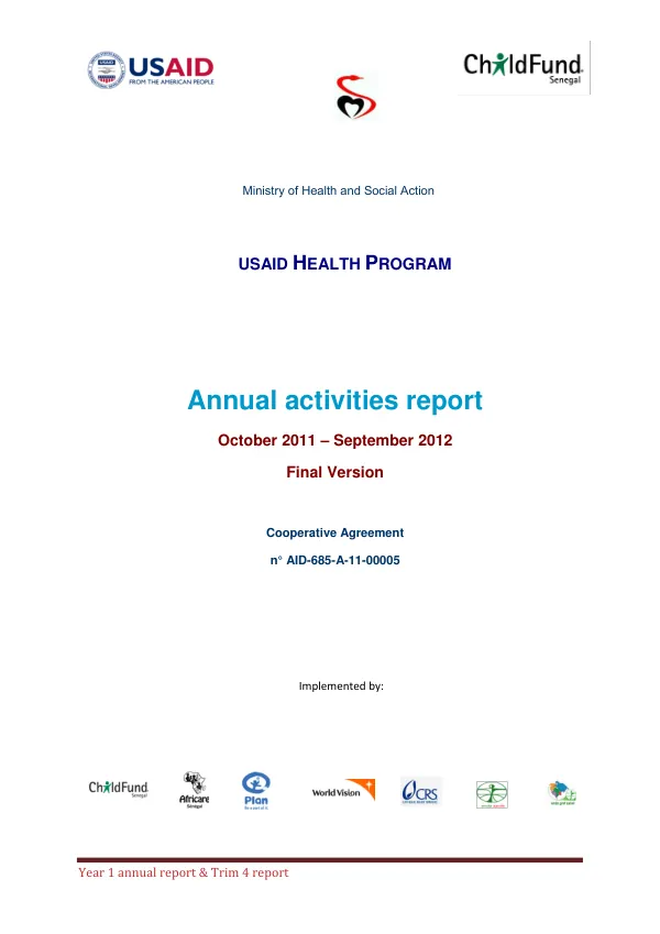 Annual Activity Report: October 2011 - September 2012