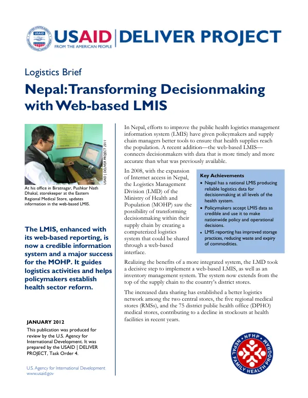 Nepal: Transforming Decisionmaking with Web-based LMIS