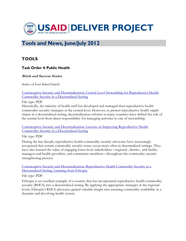 Tools and News June-July 2012