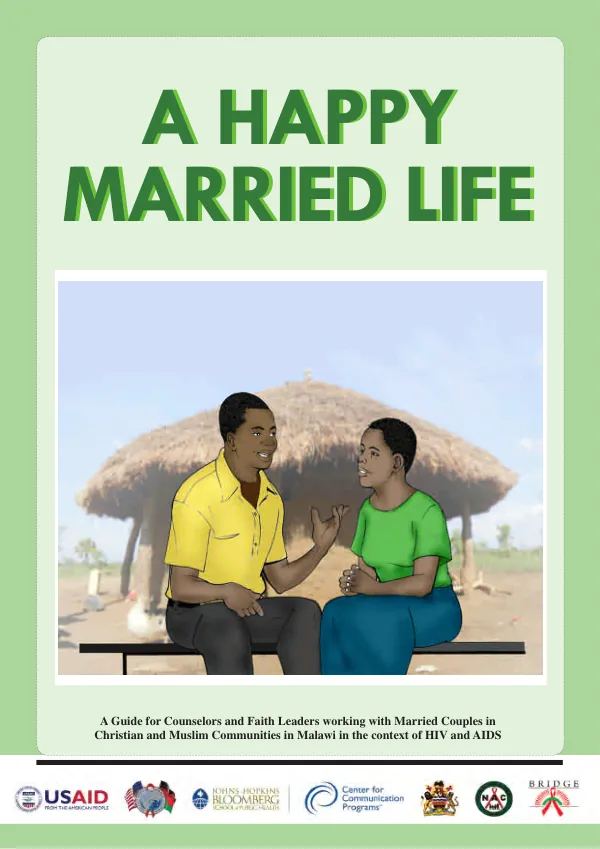 A happy married life : a guide for counselors and faith leaders working with married couples in Christian and Muslim Communities in Malawi in the context of HIV and AIDS