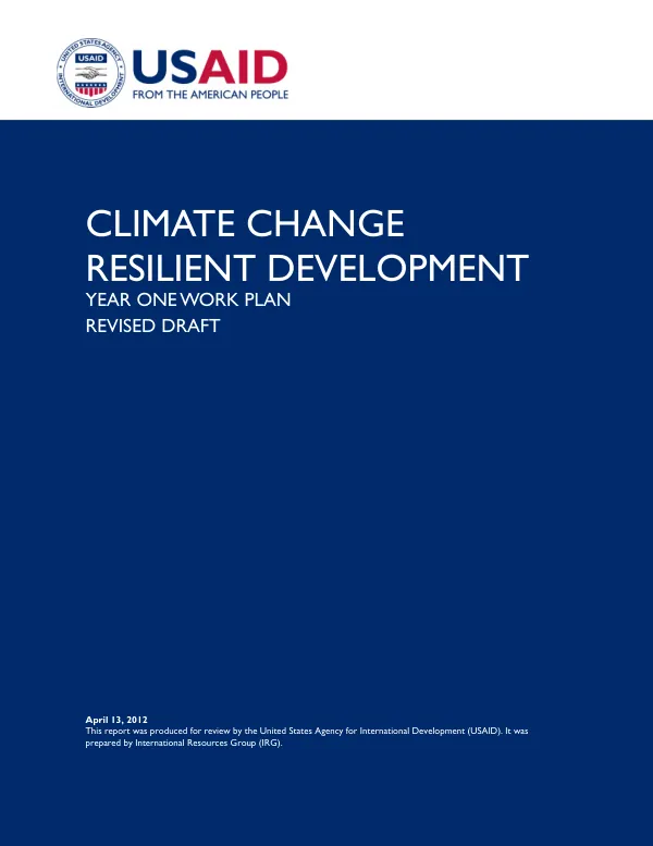 Climate Change Resilient Development Year One Work Plan