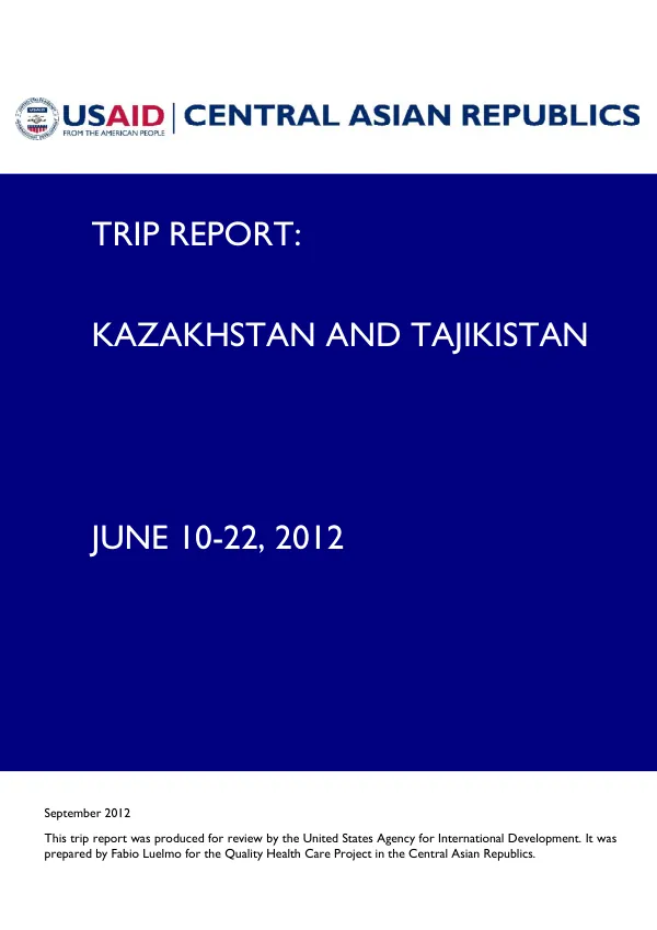 TB Consultancy Report for Kazakhstan and Tajikistan