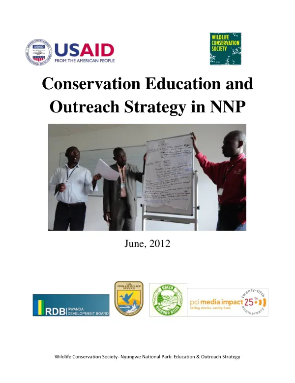 Conservation Education and Outreach Strategy in Nyungwe National Park Rwanda