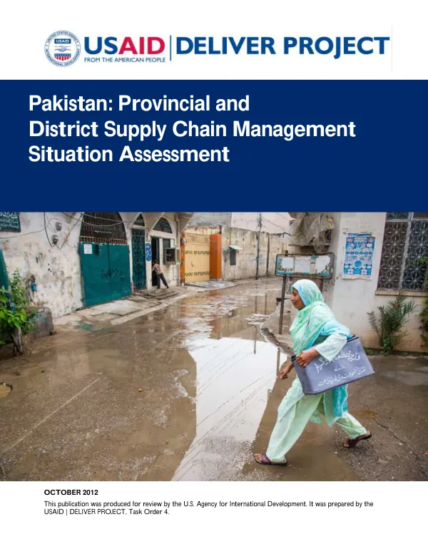 Pakistan: Provincial and District Supply Chain Management Situation Assessment
