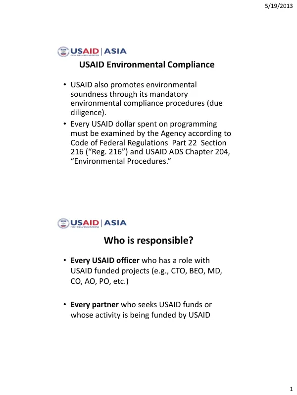FCMC - USAID Environmental Compliance