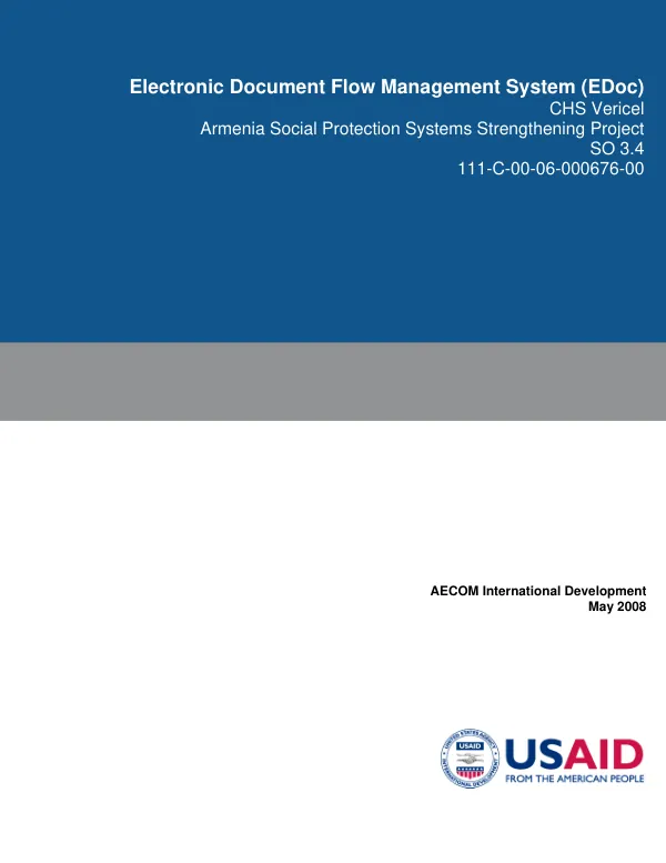 Electronic document flow management information system : EDoc