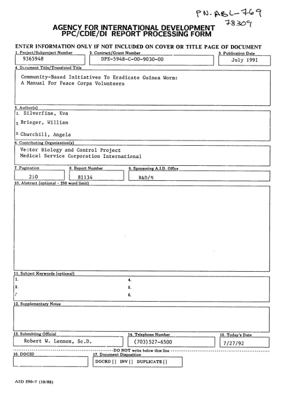Liberia environmental threats and opportunities assessment (LETOA) : FY 2008 work plan, June 21-September 30, 2008