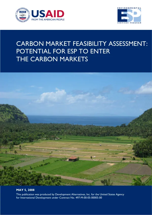 Carbon market feasibility assessment : potential for ESP to enter the carbon markets