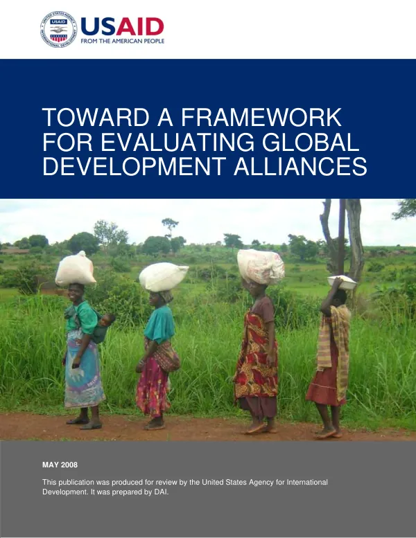 Toward a framework for evaluating global development alliances