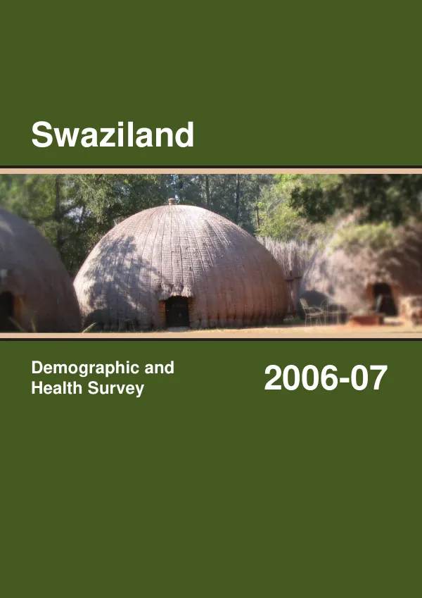 Swaziland demographic and health survey 2006-07