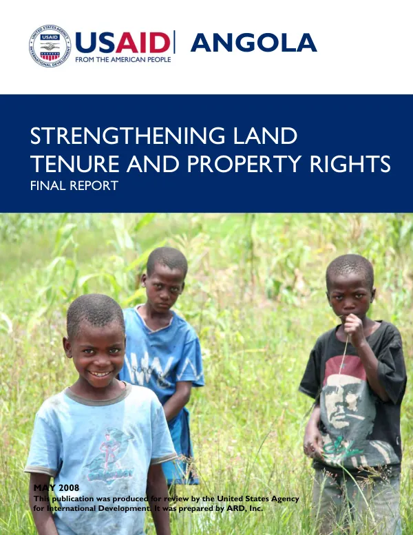 Strengthening land tenure and property rights : final report