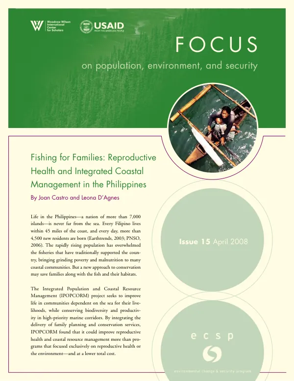 Fishing for families : reproductive health and integrated coastal management in the Philippines