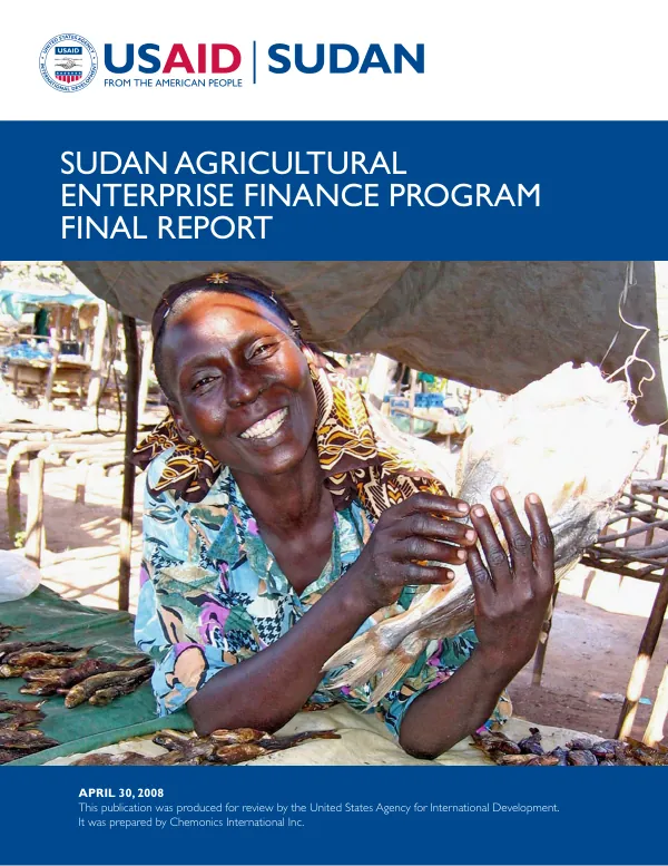 Sudan agricultural enterprise finance program : final report