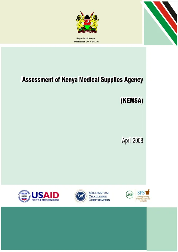 Assessment of Kenya Medical Supplies Agency (KEMSA)