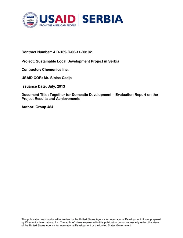 TO DO development -- TOgether for DOmestic development (developing competitive young workforce through cooperation with professional diaspora) : evaluation report on the project result and achievements