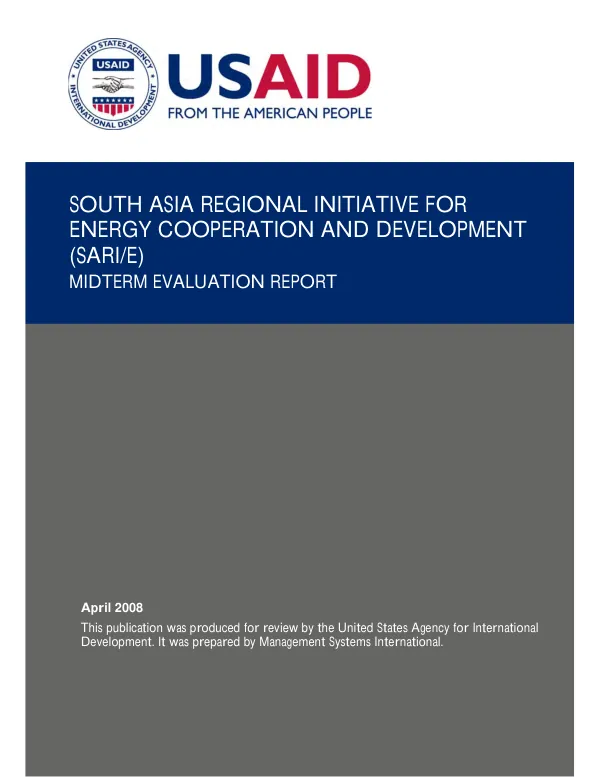 South Asia regional initiative for energy cooperation and development (SARI/E) : midterm evaluation report
