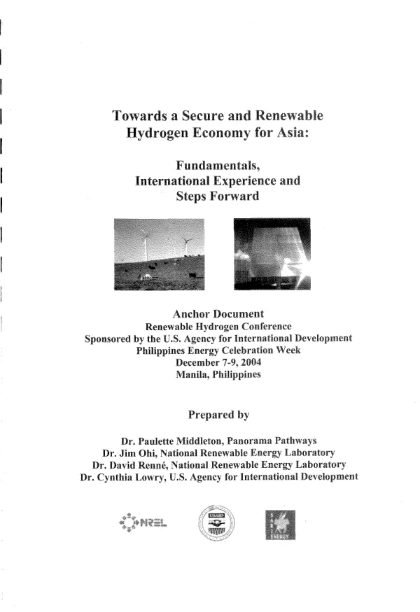Towards a secure and renewable hydrogen economy for Asia : fundamentals, international experience and steps forward
