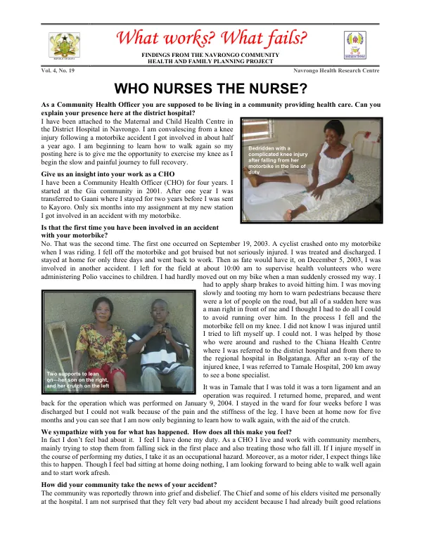 Who nurses the nurse?