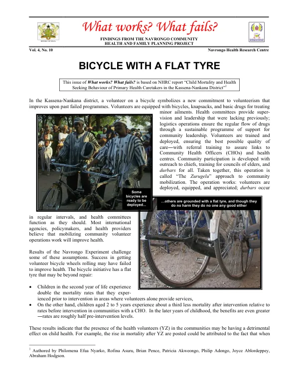 Bicycle with a flat tire