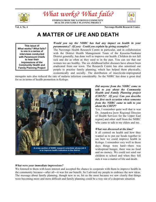 A matter of life and death