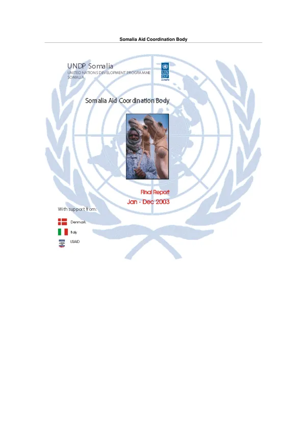 Somalia Aid Coordination Body [SACB] final report, Jan-Dec 2003