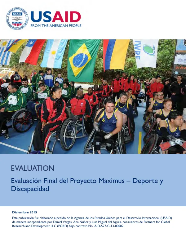 Evaluacion de desempeno al termino del proyecto maximus- deporte y discapacidad