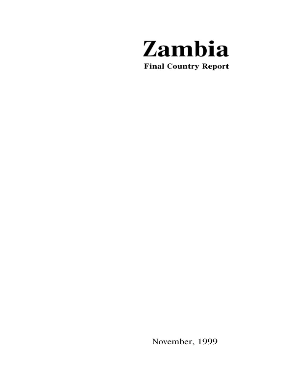 Zambia : final country report