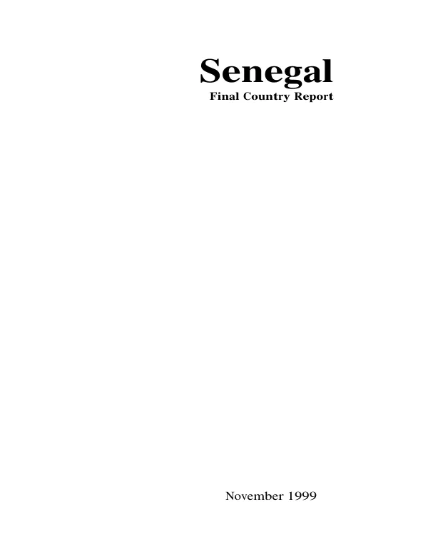 Senegal : final country report