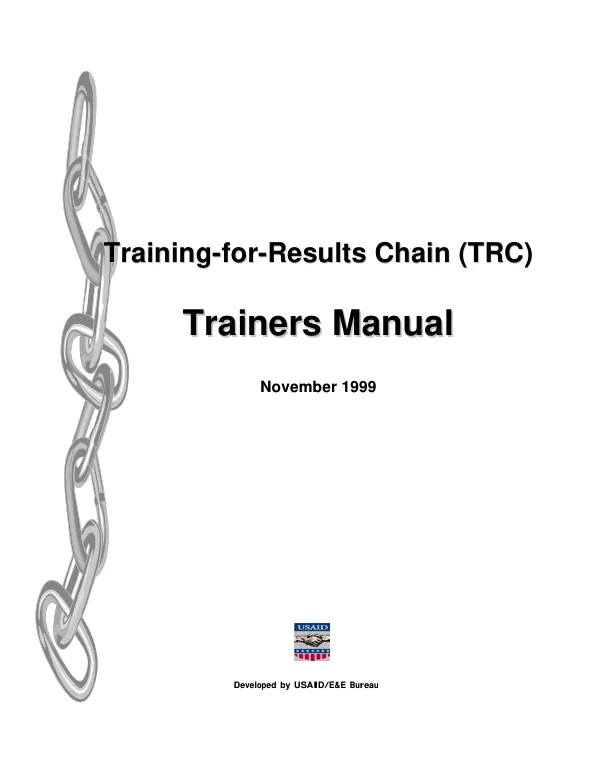 Training-for-results chain (TRC) : trainers manual