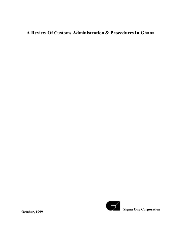 Review of customs administration & procedures in Ghana