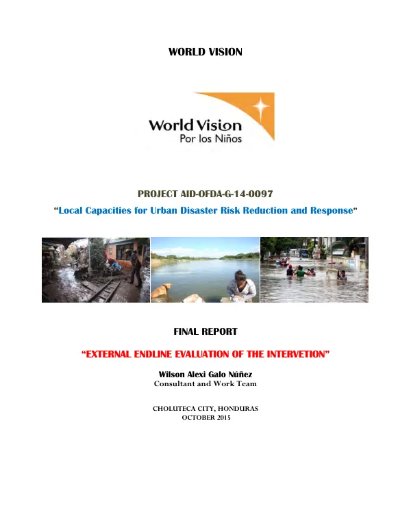 Local capacities for urban disaster risk reduction and response