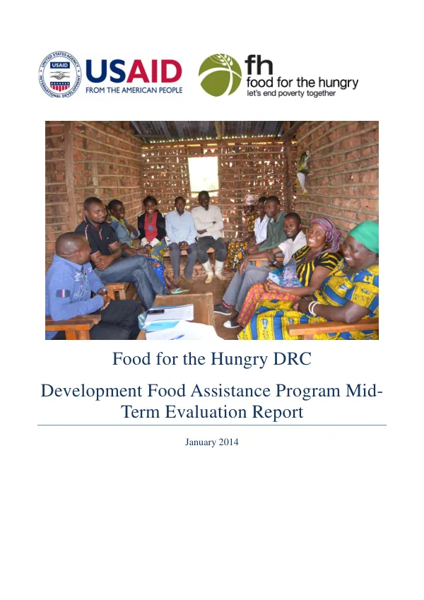 Food for the hungry DRC : development food assistance program mid-term evaluation report