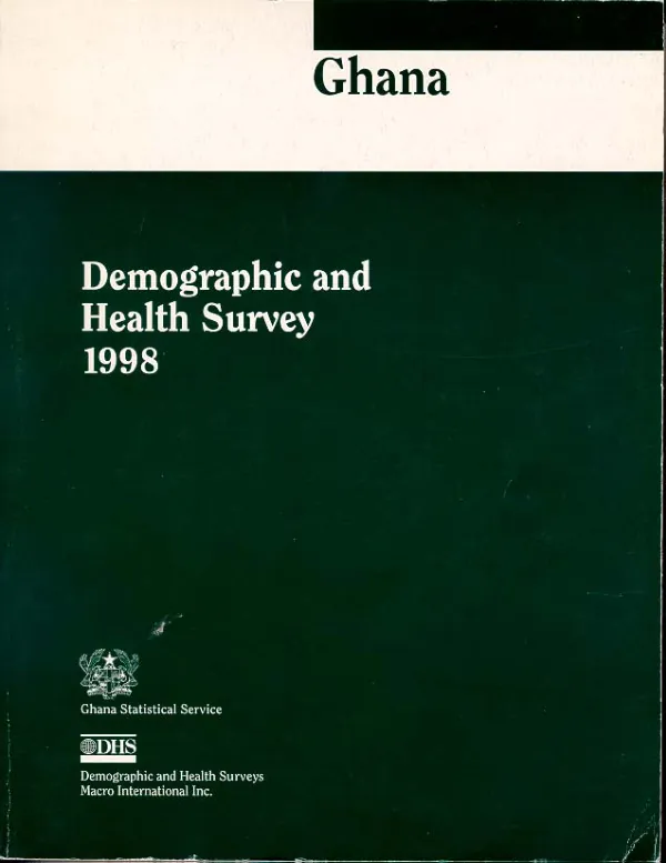 Ghana demographic and health survey 1998