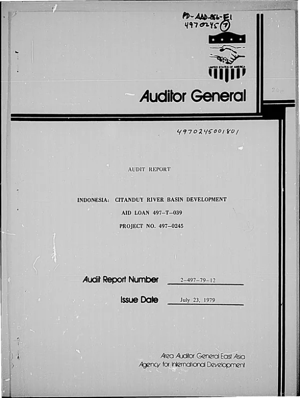 Audit of USAID/Guinea"s management of cash advances