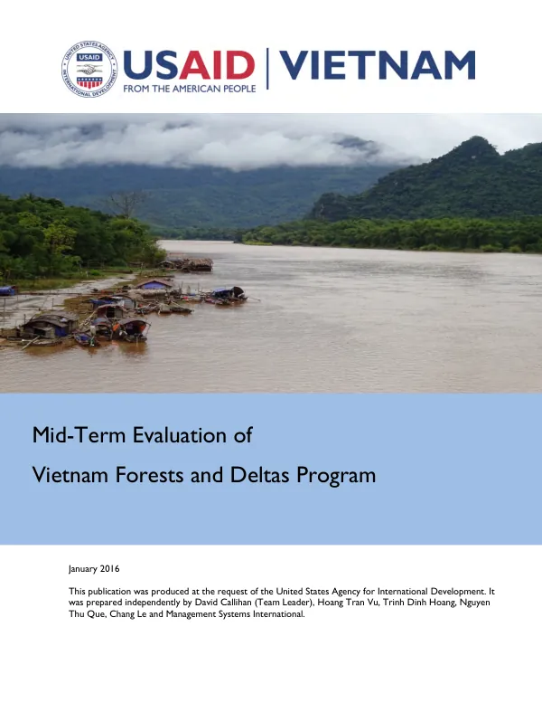 Mid-term evaluation of Vietnam forests and deltas program