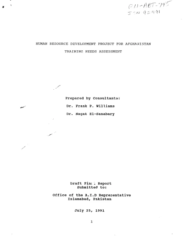Foreign assistance study