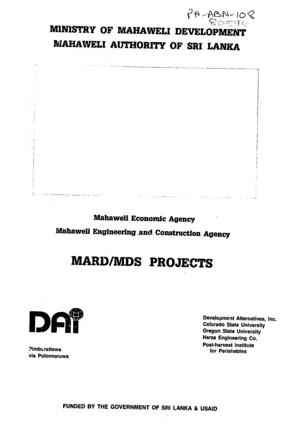 AID grant to Charles F. Kettering Foundation for a study of effectiveness of foreign assistance to Domestic Development Services in parts of Africa, Asia and Latin America