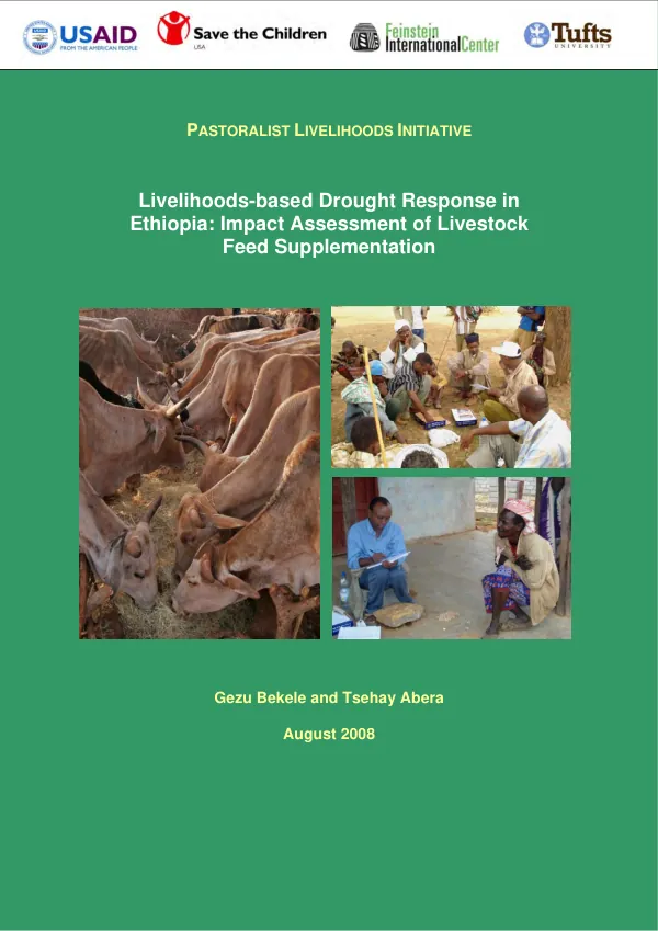 Livelihoods-based drought response in Ethiopia : impact assessment of livestock feed supplementation