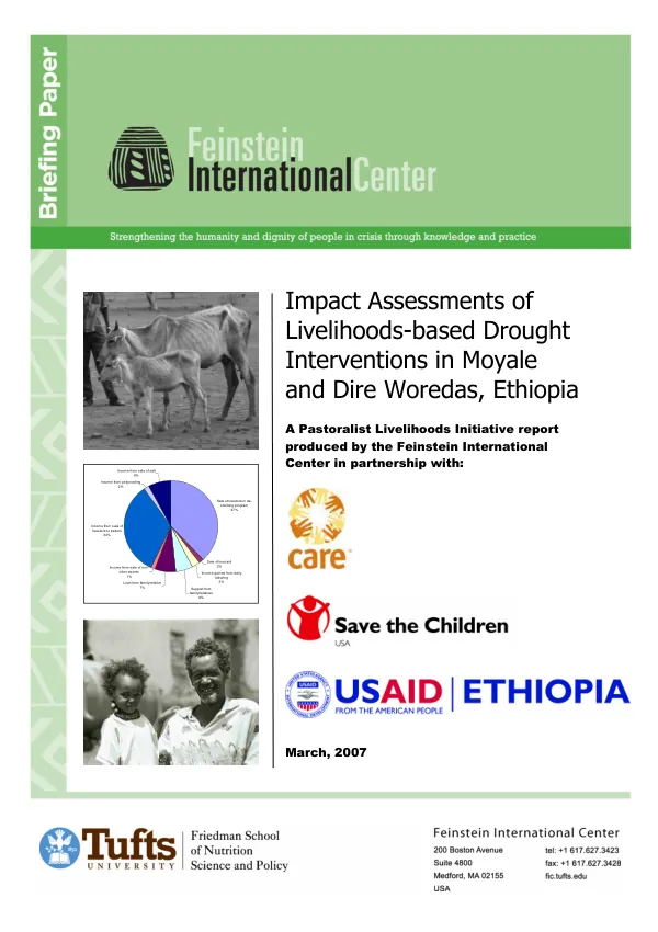 Impact assessments of livelihoods-based drought interventions in Moyale, and Dire Woredas, Ethiopia