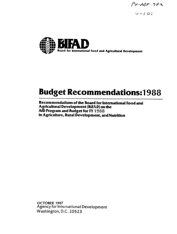 AID grant no. AID/OTR-G-1567 to Catholic Relief Services for a program in maternal child health assessment
