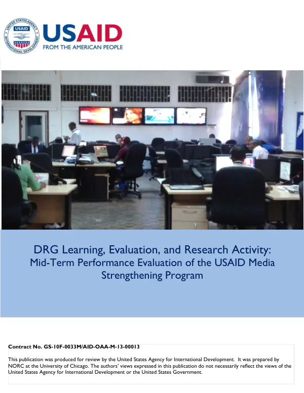 Mid-term performance evaluation of the USAID media strengthening program