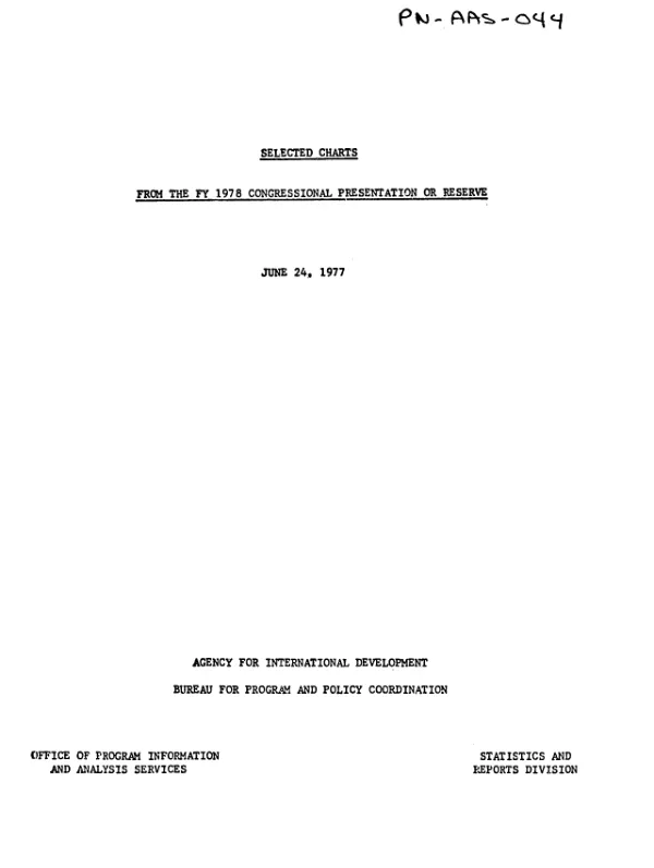 Selected charts from the FY 1978 congressional presentation or reserve