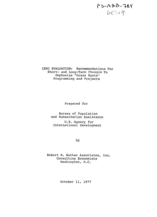 LAC TECH -- Latin American and Caribbean agriculture and rural development technical services project -- getting agricultural research, extension, and education (ag REE) on AID"s policy dialogue agenda : a concept paper