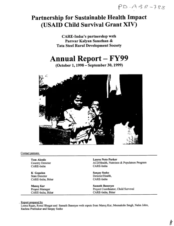Project assistance completion report : the AID rural satellite project (936-5811)