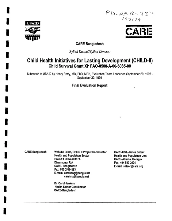 AID grant no. AFR-0526-G-00-1033-00 to the International Institute of Rural Reconstruction (IIRR) to support indigenous specialists training and mobilization to fight AIDS in rural Uganda