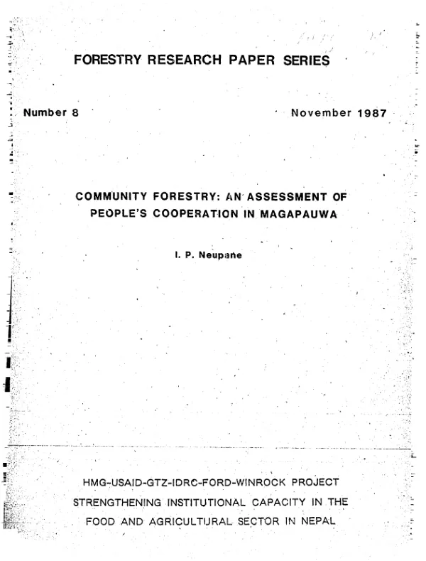 Agricultural policy implementation project, APIP : final report